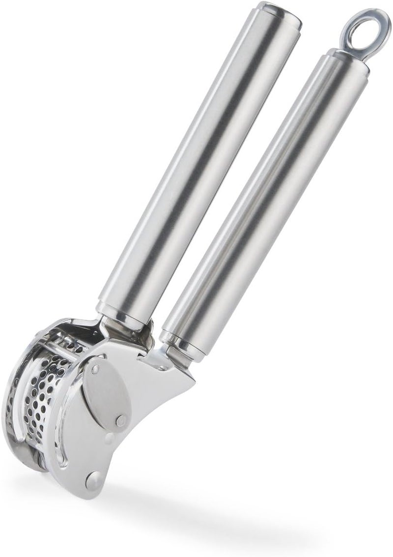 RÖSLE 12895 Stainless Steel Garlic & Ginger Press with Scraper for Effortless Mincing with Easy Cleanup, 13-inch - Image 1