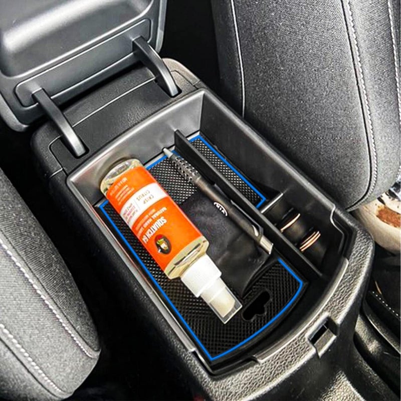 TACOBRO TACORBO Center Console Organizer for KIA Soul 2020-2022 - ABS Insert Tray with Blue Accents - Image 3