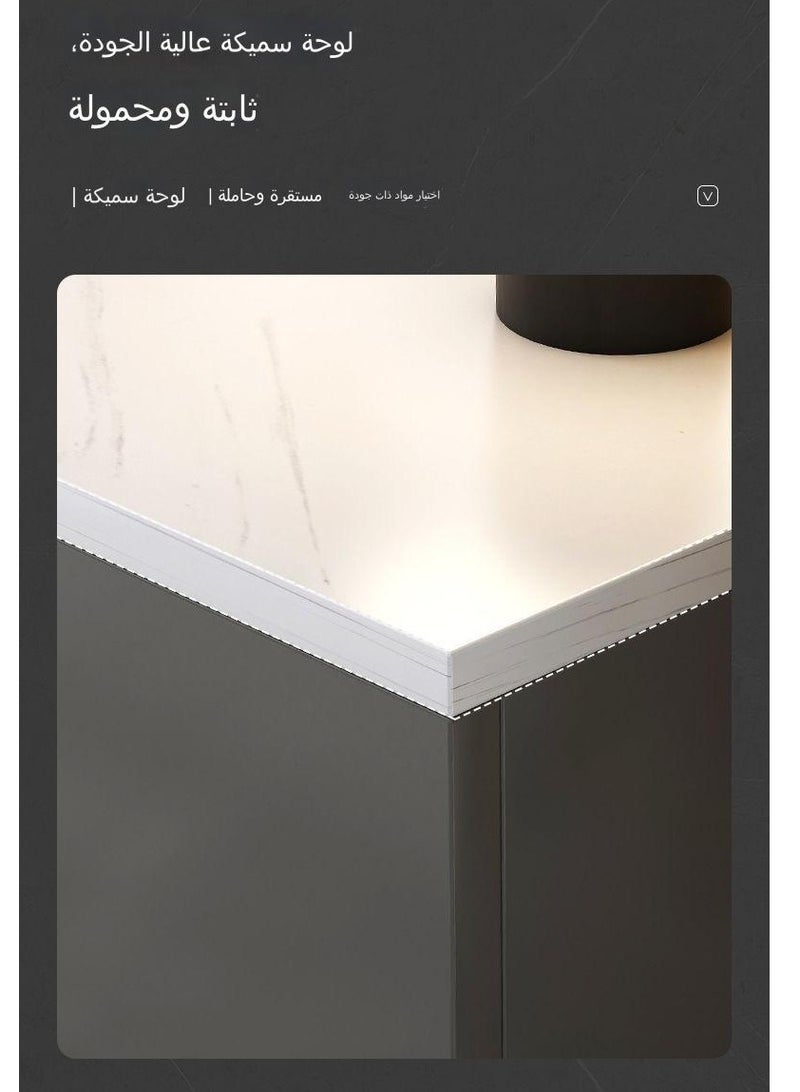 C&C Home Modern Italian Wood Living Room TV Cabinet TV Table with Cabinets and Shelves Grey 160x30x29 cm - Image 5