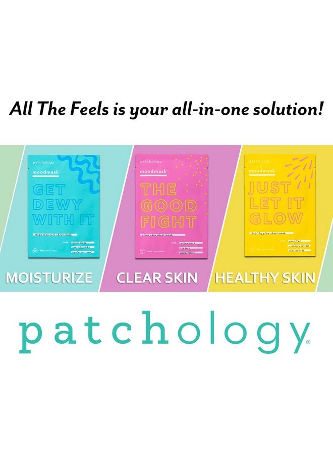 Patchology "All The Feels Sheet Masks - Hydrating Face Masks For Dry Skin And Blotchy Redness. Facial Sheet Mask Skincare Treatment To Reduce Puffiness, Redness And Wrinkles (3 Piece Set)  - Image 3