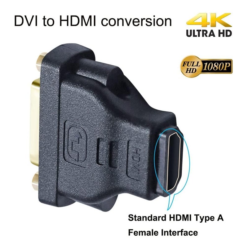 Tobo DVI Female to HDMI Female Adapter HDMI to DVI-I Converter Bi-Directional 24+5 Port 4K 1080p Video for Computer Monitor PC TV Box Home Cinema Display (TD-1392H) - Image 3