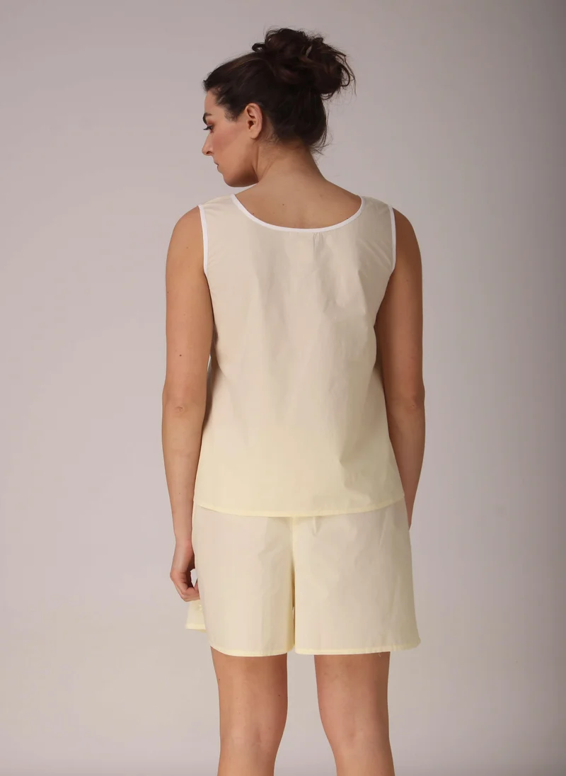 After Dark Sunflower, Shorts Set with Embroidery