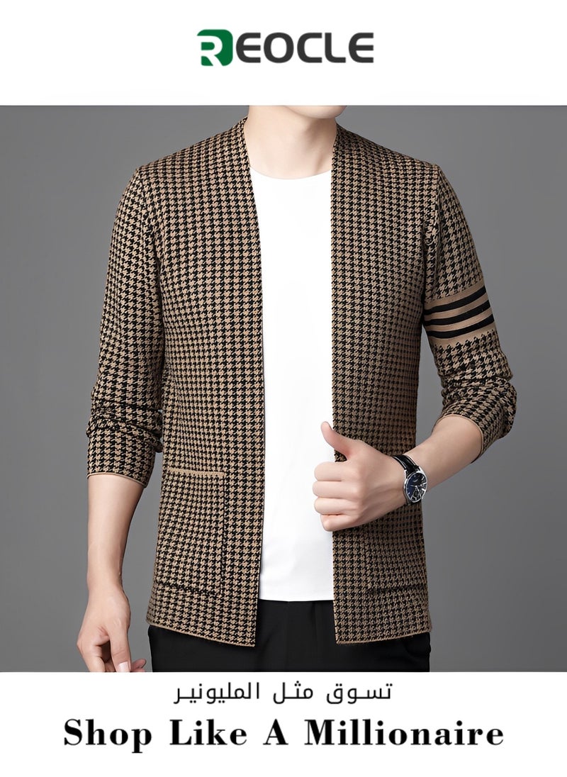 Men's Knitted Cardigan Long Sleeve Jacket Cotton Sweater with Pockets Jacket Outerwear - pzsku/ZD55957CC059A8B52AC33Z/45/_/1708927519/52581c77-1913-4937-9ad1-2b5394df7168