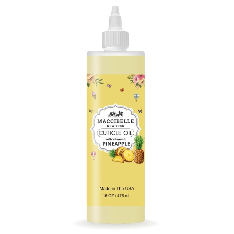 maccibelle Maccibelle Cuticle Oil For Nails Refill size for Dry Cracked Cuticles 16 Ounce Pineapple