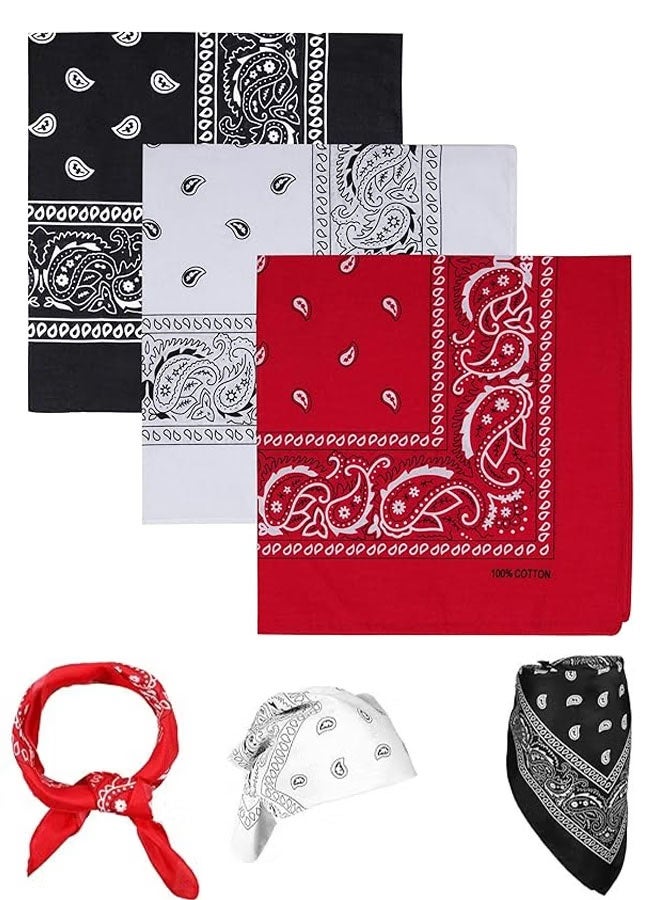 منديل قطني كبير للرجال والنساء، منديل بيزلي بطول 22 بوصة بألوان متعددة - Image 1