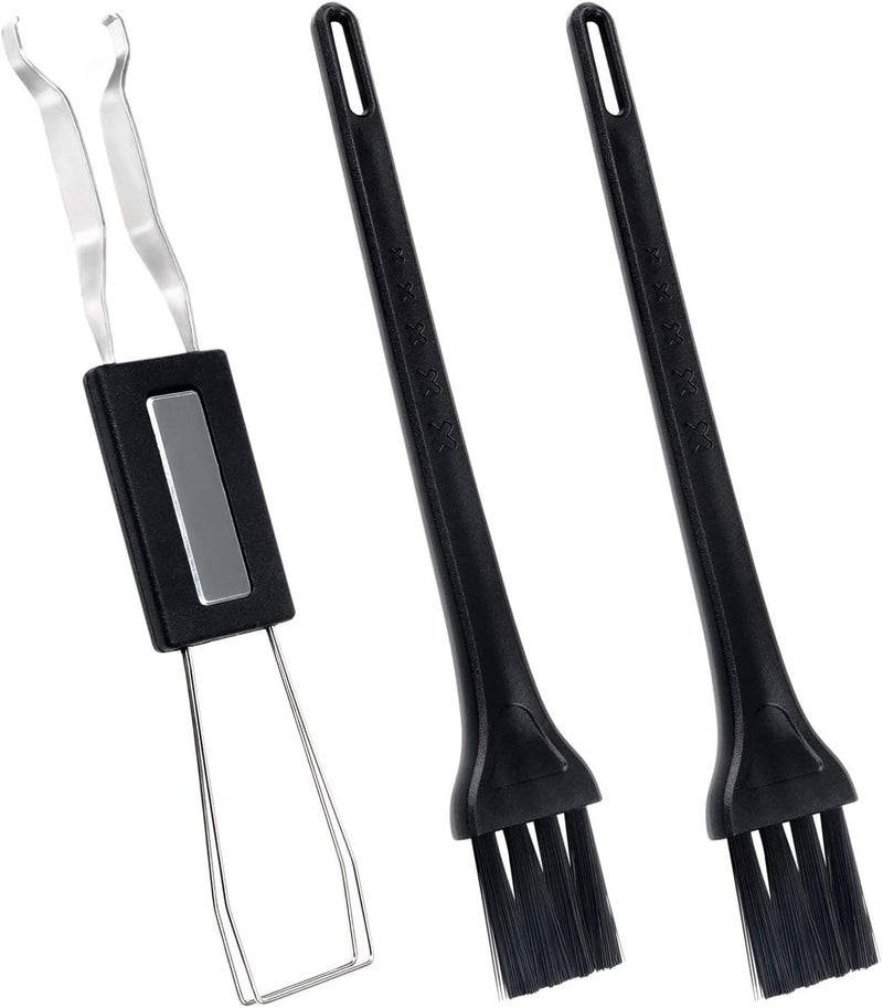 Keycap Puller Switch Puller Stainless Steel Keycap Removal Tool with 2 Pcs Keyboard Cleaning Brush for Mechanical Keyboard - Image 1