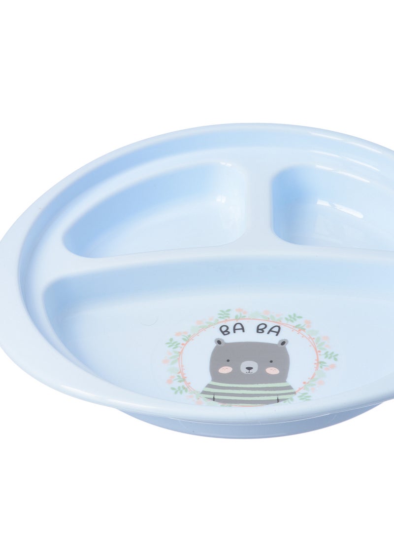 Generic - Baby Divided Plate, Kids Feeding Plate with Handles, BPA Free Dishwasher Safe, for Toddlers and Babies - Image 1