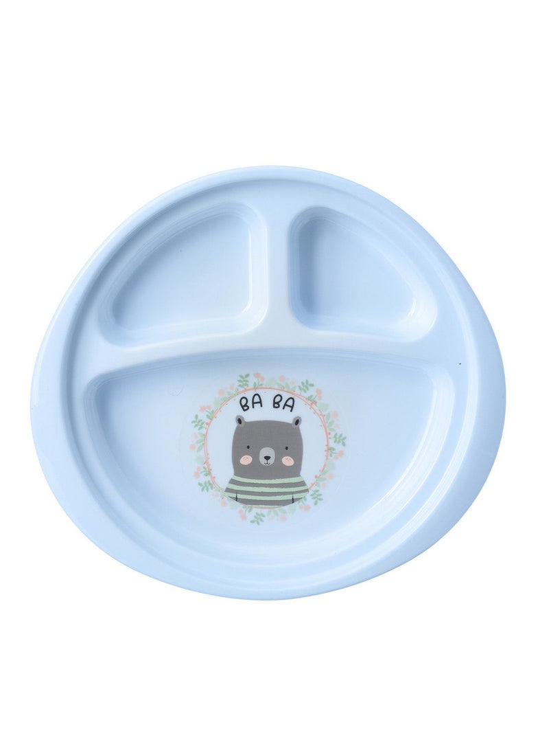 Generic - Baby Divided Plate, Kids Feeding Plate with Handles, BPA Free Dishwasher Safe, for Toddlers and Babies - Image 1