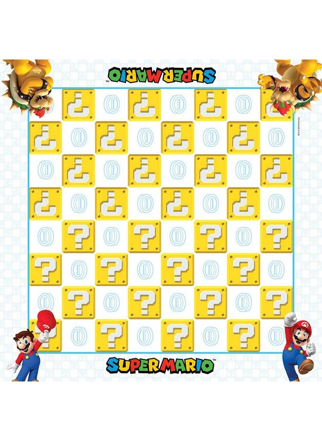 USAopoly - USAOPOLY Super Mario Checkers & Tic-Tac-Toe Collector's Game Set for 2 players | Featuring Mario & Bowser | Collectible Checkers and TicTacToe Perfect for Mario Fans, Model Number: CM005-637-002001-06 - Image 1
