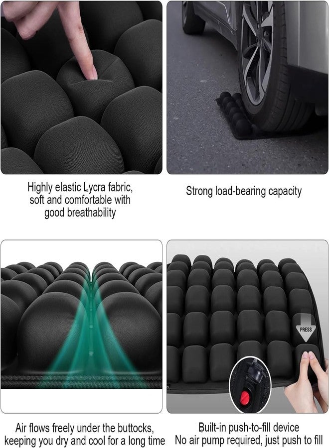 Clefairy Inflatable Air Seat Cushion Car Seat Cushion Portable Breathable Office Chair Wheelchair Pad Camping Seat Mat Orthopedics Pain Pressure Relief Cushion 18 x 16 in Multi - Image 5