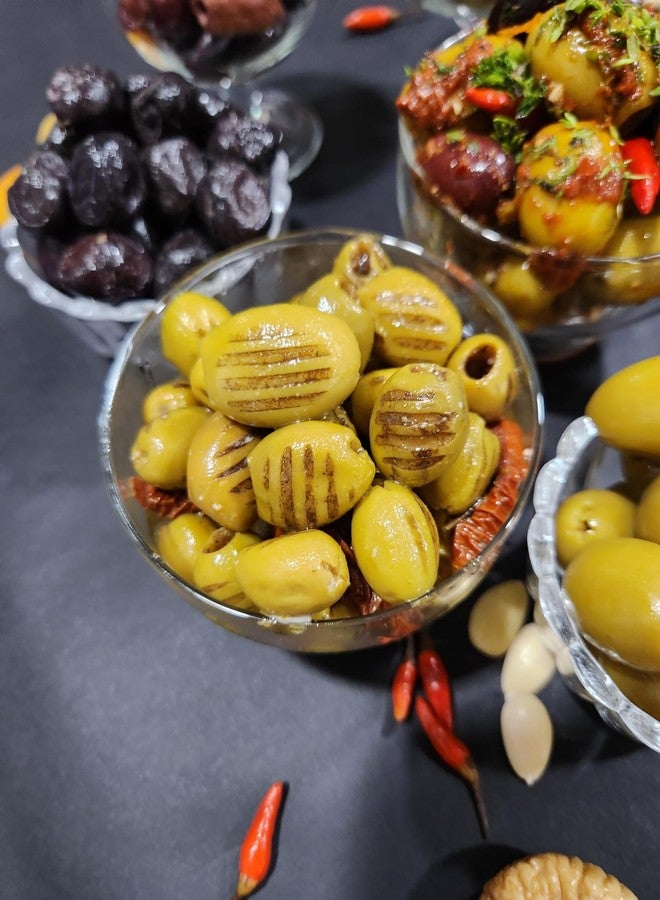 Doyen Smoke Grilled Green Olives - Imported Mediterranean Olives | Best for Salads & Mezze Platter | - Image 2
