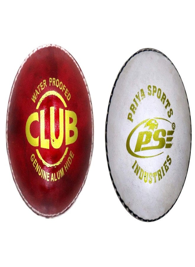 PSE Leather Cricket Ball, Size Standard, (Multicolour, Pack of 2) - Image 2