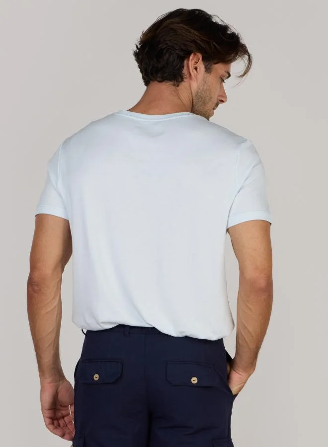 Just Nature Off-White Soft Cotton Premium V-Neck T-Shirt for Men | Best Price UAE