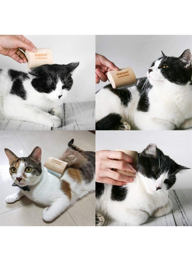 Highland Farms Select Deshedding Grooming Tool for Dogs, Cats & Horses, Ergonomic Design Wood Groom Brush, Professional Pet Groomer, Painlessly Remove for Short & Long Hair, Fur & Dirt - 2.5 Inches