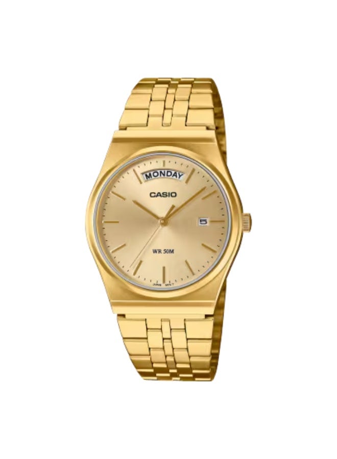 Men's Stainless Steel Analog Watch MTP-B146G-9AVDF - 35 mm