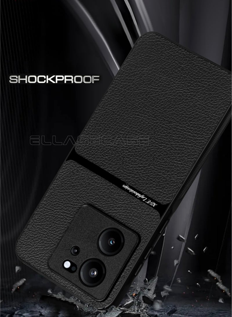 ELLAGECASE حافظة درجة الأعمال لهاتف Xiaomi 13T 2023 / 13T Pro / K60 Ultra، رقيقة جداً، مع لوحة مغناطيسية مدمجة، شحن لاسلكي، مقاومة للصدمات، حماية كاملة لعدسة الكاميرا - Image 2