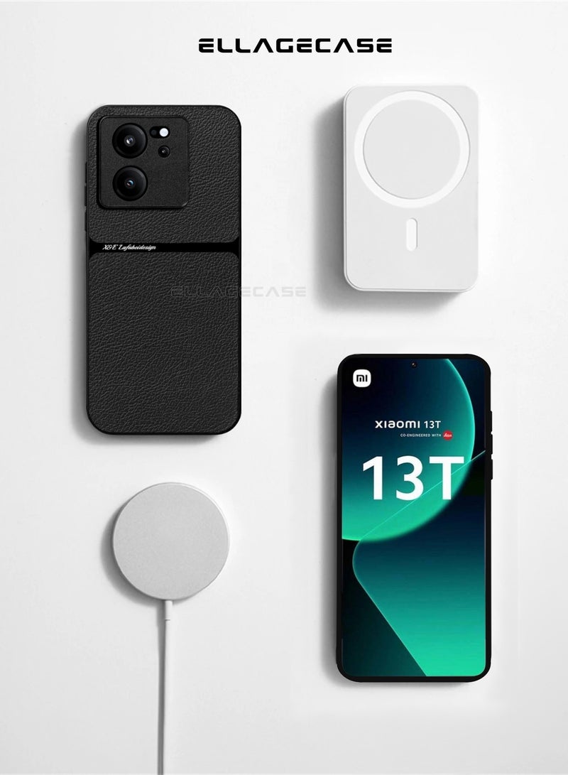 ELLAGECASE حافظة درجة الأعمال لهاتف Xiaomi 13T 2023 / 13T Pro / K60 Ultra، رقيقة جداً، مع لوحة مغناطيسية مدمجة، شحن لاسلكي، مقاومة للصدمات، حماية كاملة لعدسة الكاميرا - Image 3