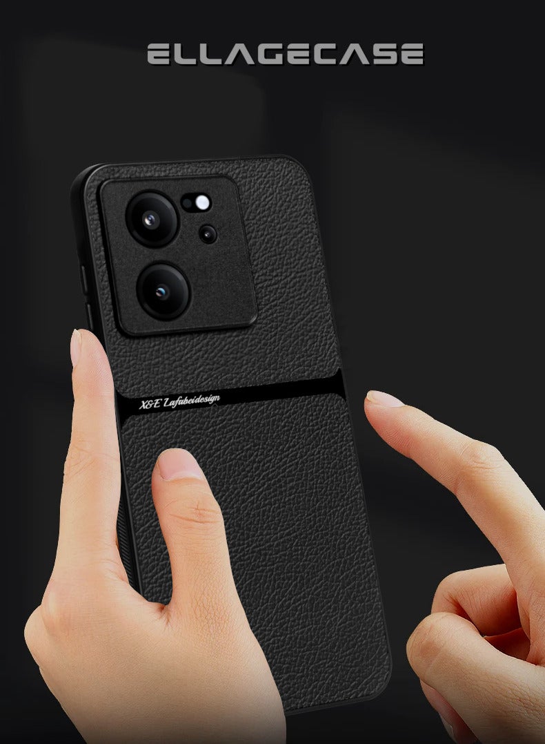 ELLAGECASE حافظة درجة الأعمال لهاتف Xiaomi 13T 2023 / 13T Pro / K60 Ultra، رقيقة جداً، مع لوحة مغناطيسية مدمجة، شحن لاسلكي، مقاومة للصدمات، حماية كاملة لعدسة الكاميرا - Image 4