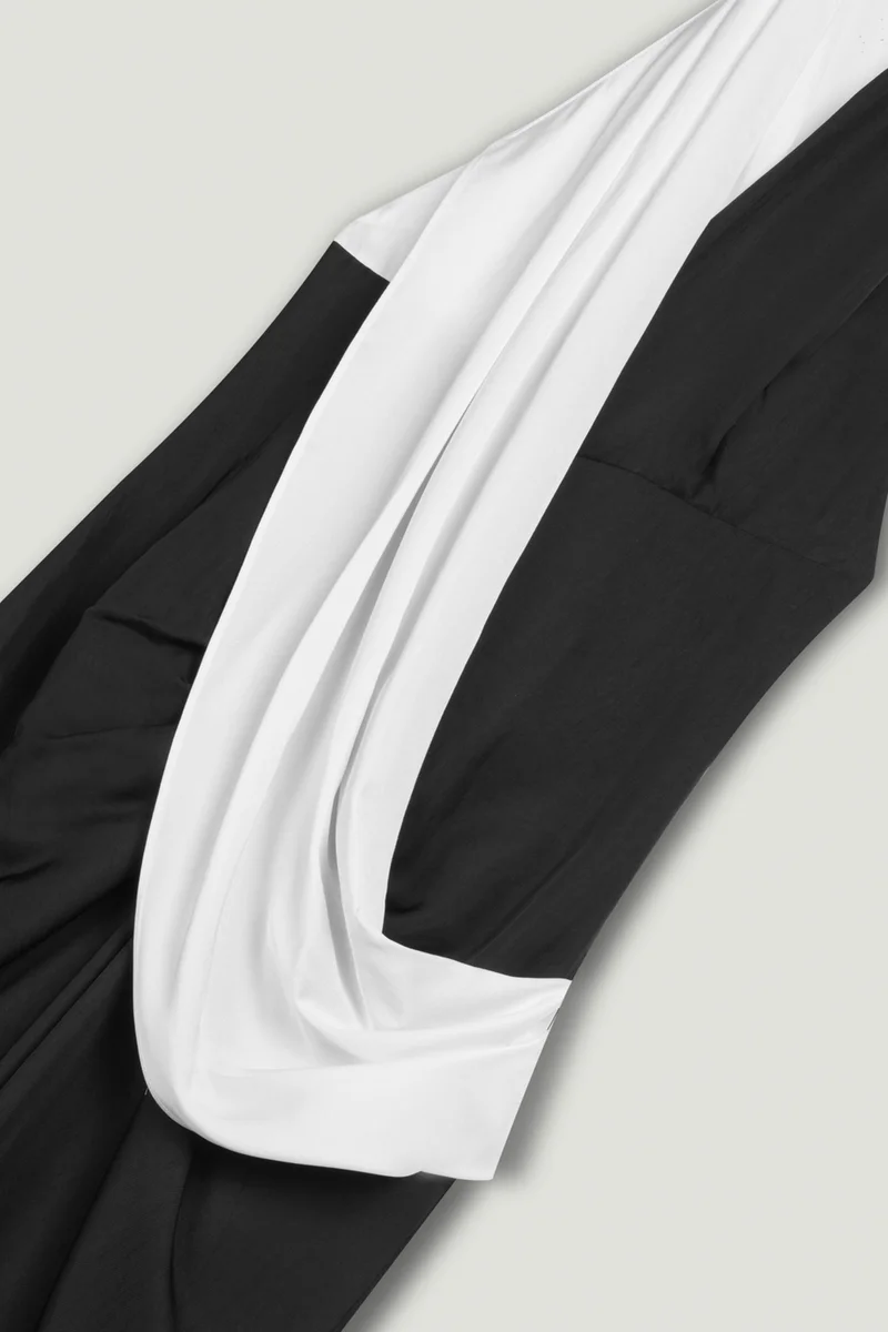 Nocturne  Contrast Draped Halter Maxi Dress for Women | Best Price UAE