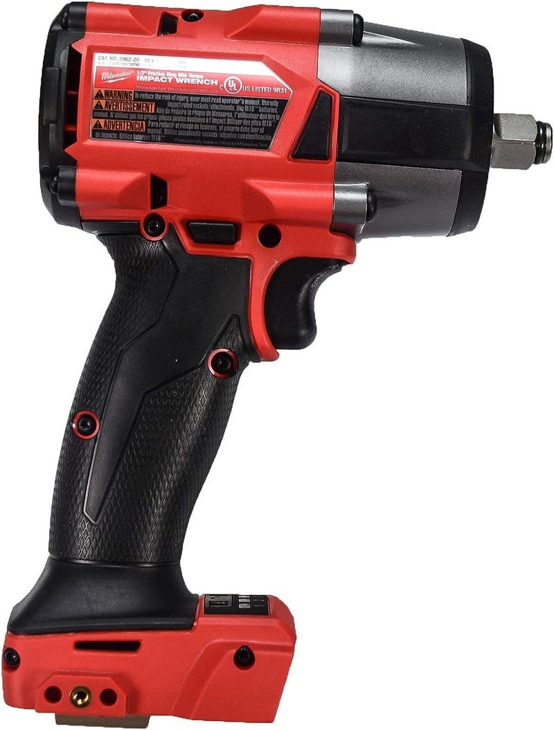 Milwaukee ميلووكي 2962-20 M18 18V فيول 1/2" مفتاح تأثير متوسط العزم مع حلقة احتكاك - Image 3