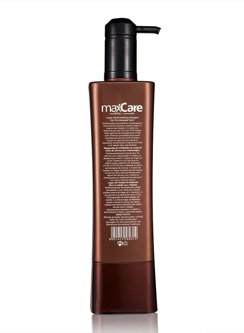 maxCare natural.wonder شامبو وبلسم زيت الارجان والكيراتين للعناية بالشعر المعالج بالبروتين والجاف والتالف خال من الكبريتات والسيليكون والبارابين  800 مل*2  - Image 2
