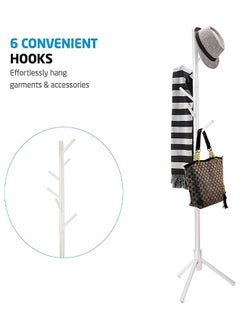 High-Grade Wooden Tree Coat Rack Stand, 6 Hooks - Super Easy Assembly NO Tools Required - 3 Adjustable Sizes Free Standing Coat Stand, Hallway Coat Hanger Hat Stand, for Handbag, Clothes & Accessories - pzsku/ZD559FAC311A6BC5A22D6Z/45/_/1738147084/ff6dfc2f-6a10-461c-bbba-db0b8459d55f