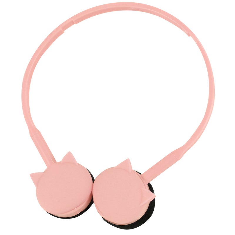 1pc Cat Style Headset With Microphone on Ear Headphone Lightweight Bass Headphopnes for Gilrs (Pink) - Image 1