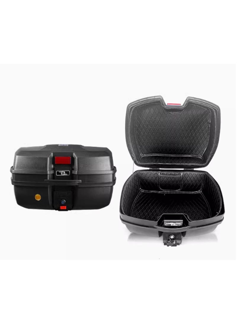 Motorcycle Rear Trunk Box, Large Waterproof Storage Bag with 2 Keys