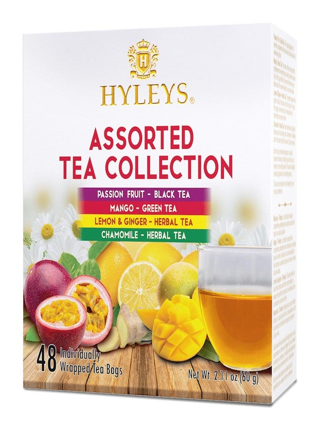 Hyleys Assorted Tea Collection - (Passion Fruit, Mango, Lemon, Ginger, Chamomile) - 48 Tea Bags - Image 1