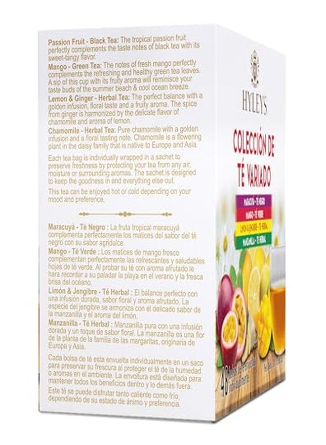 Hyleys Assorted Tea Collection - (Passion Fruit, Mango, Lemon, Ginger, Chamomile) - 48 Tea Bags - Image 5