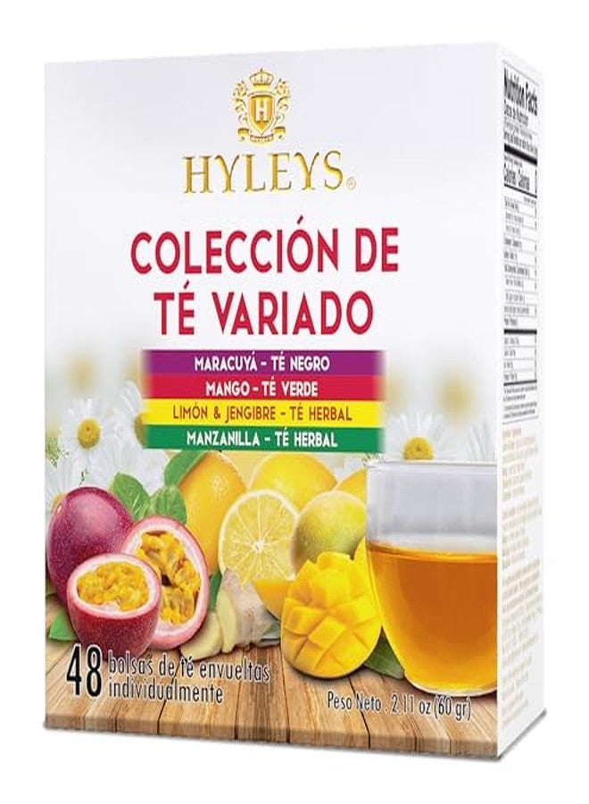 Hyleys Assorted Tea Collection - (Passion Fruit, Mango, Lemon, Ginger, Chamomile) - 48 Tea Bags - Image 4