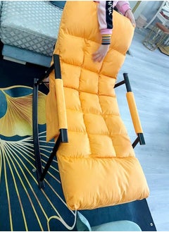 fashionhome Modern Upholstered Adjustable Backrest Rocking Chair Patio Rocking Chair with Side Pockets Lounge Chair for Balcony Outdoor Chair with Armrests 60x96x56 cm  - Image 3