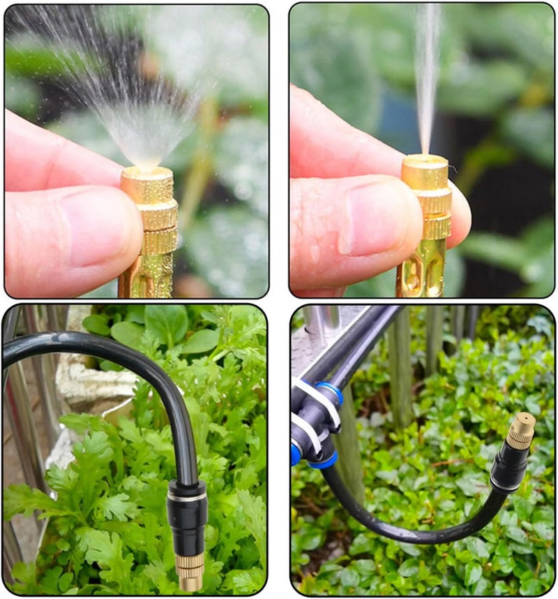 Pressure Misting Water Mist Nozzle Spray Nozzles Fog Sprayer Garden Quick Connector Adjustable Bending Three-way Connector - Image 2
