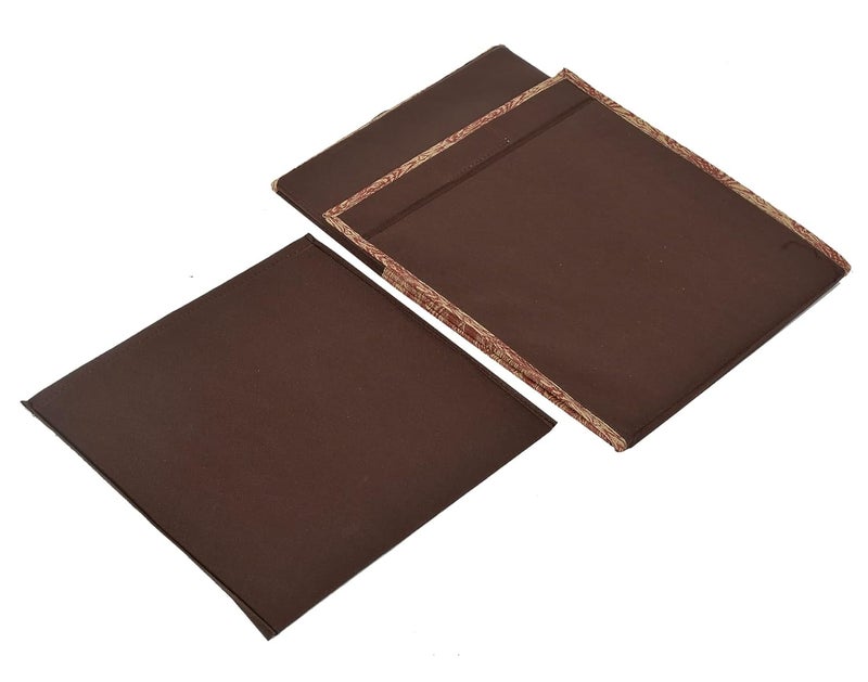 Kuber Industries Heart Home Wooden Design NonWoven Foldable Large Laundry basketHamper With Lid Handles Brown44HH0197 - Image 4