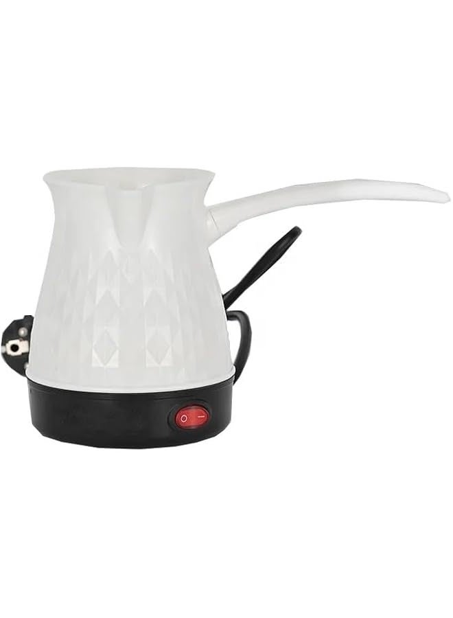 Beauenty Electric Hot Water Kettle for Milk Tea, Coffee - Stainless Steel Greek Turkish Coffee Maker, Portable Heating Machine, Hot Pot (White) - Image 1