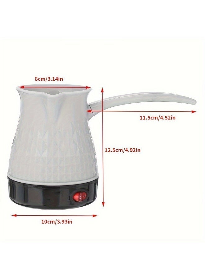 Beauenty Electric Hot Water Kettle for Milk Tea, Coffee - Stainless Steel Greek Turkish Coffee Maker, Portable Heating Machine, Hot Pot (White) - Image 2