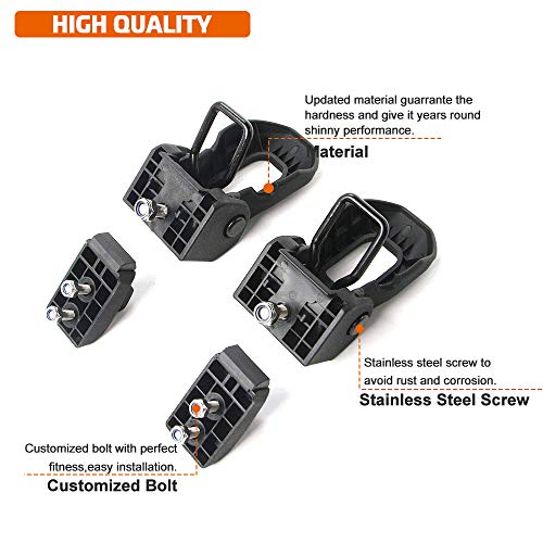 A ABIGAIL OEM Original Latch Locking Hood Catch Kit Compatible with Jeep Wrangler JK 2007-2018 Stainless Steel Hood Catches Kit - Image 4