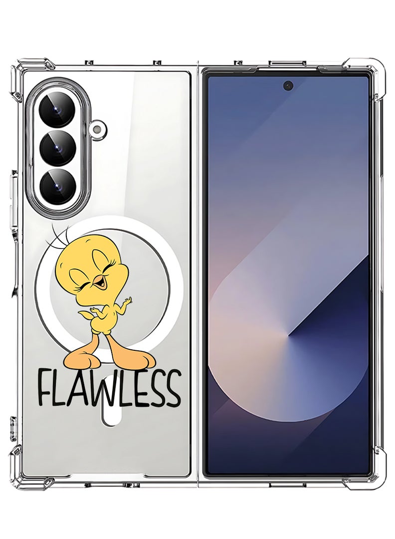 Theodor Magnetic Case for Samsung Galaxy Z Fold 7 Compatible with MagSafe Wireless Charging, Shockproof Phone Bumper Cover Flawless - Image 1