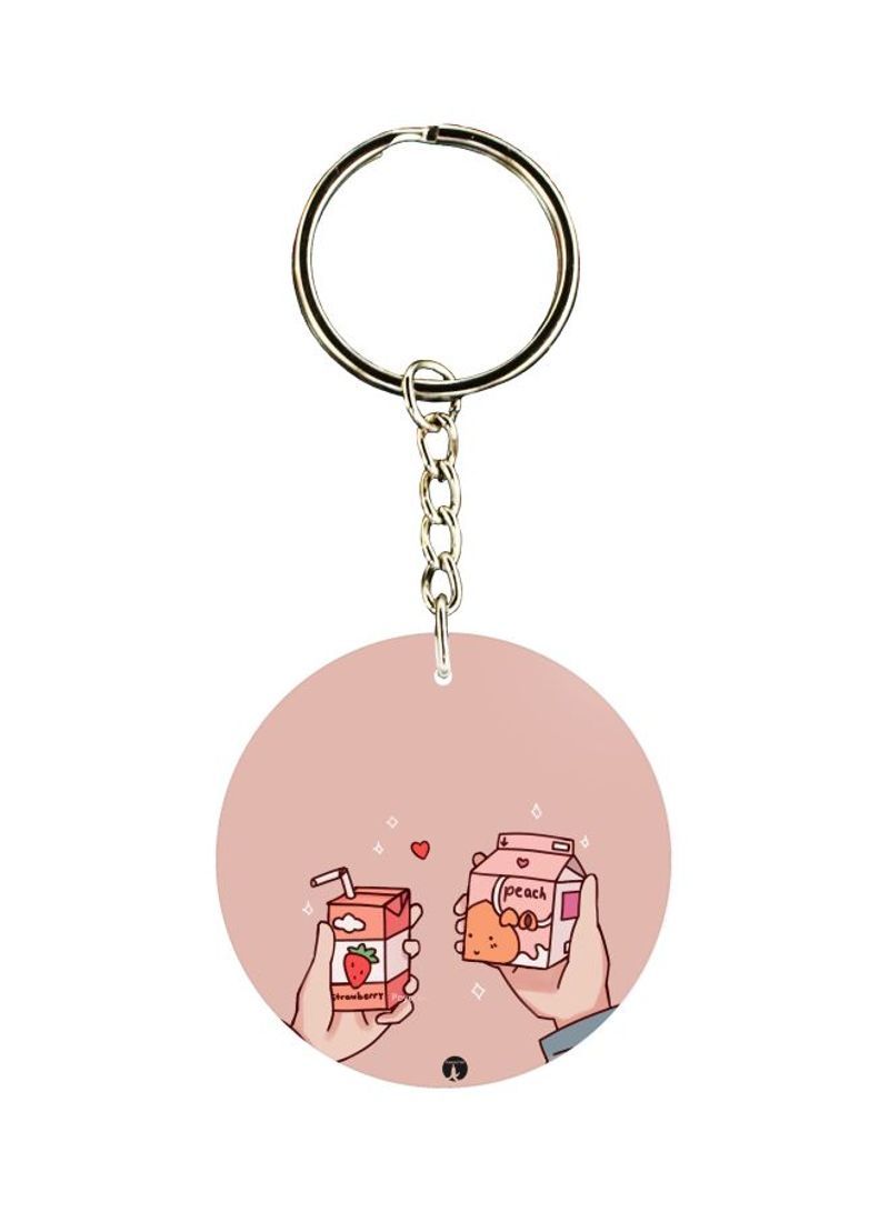 Juice Printed Double-Sided Keychain