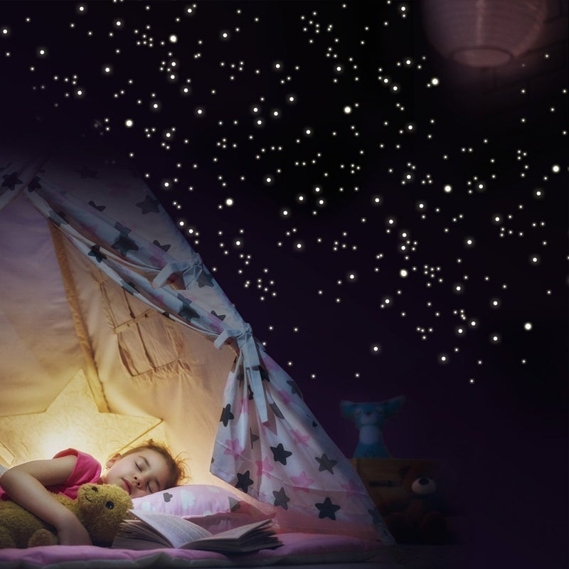 Desi Rang Glow in The Dark Stars for Ceiling 407 Self-Adhesive Luminous Star Stickers, Moon & Planets Radium Wall Decals for Kids Bedroom, Nursery, Home Decor Fluorescent Night Sky Decoration - Image 1
