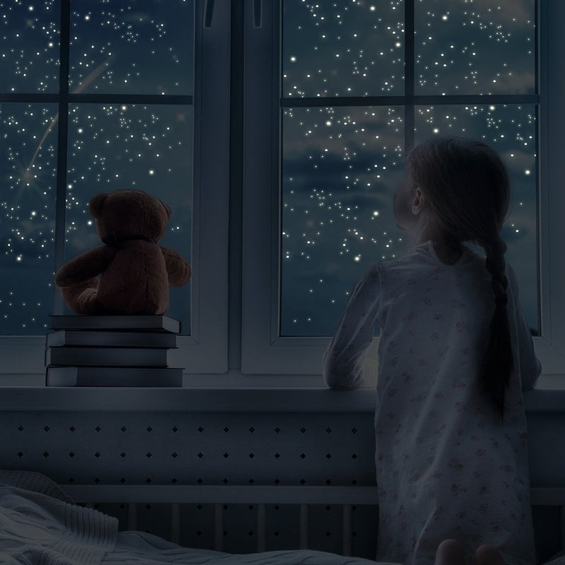 Desi Rang Glow in The Dark Stars for Ceiling 407 Self-Adhesive Luminous Star Stickers, Moon & Planets Radium Wall Decals for Kids Bedroom, Nursery, Home Decor Fluorescent Night Sky Decoration - Image 5