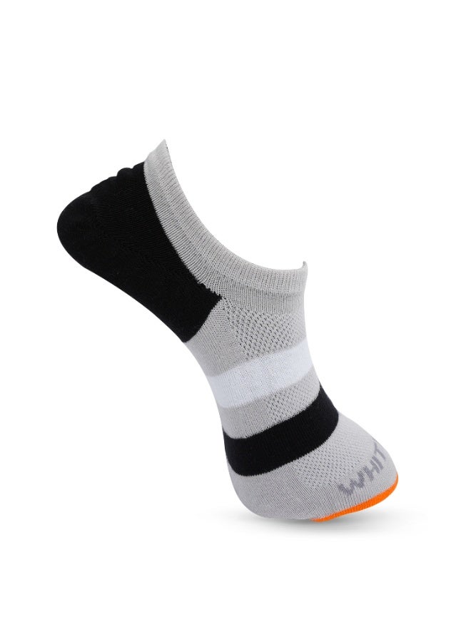 White Leaf 3 Pairs Mens No Show Socks - Cotton Non-Slip Loafer Sock - Invisible Liners - Free Size - Image 3