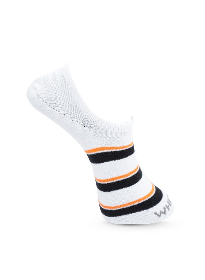 White Leaf 3 Pairs Mens No Show Socks - Cotton Non-Slip Loafer Sock - Invisible Liners - Free Size - Image 2