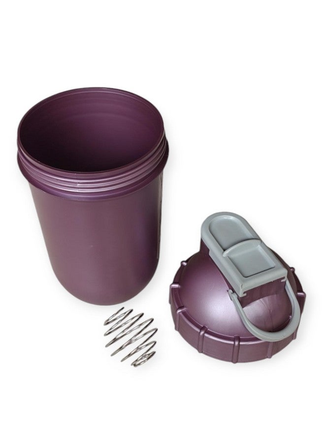 NETMAX NETMAX® Leakproof Suppliment Shaker Botttle With Inbuilt Spring - 700ML (MATTE PURPLE, 700 ML)  - Image 4