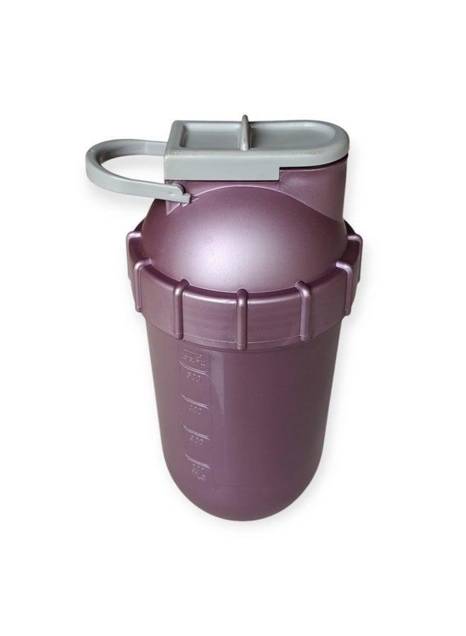 NETMAX NETMAX® Leakproof Suppliment Shaker Botttle With Inbuilt Spring - 700ML (MATTE PURPLE, 700 ML)  - Image 1