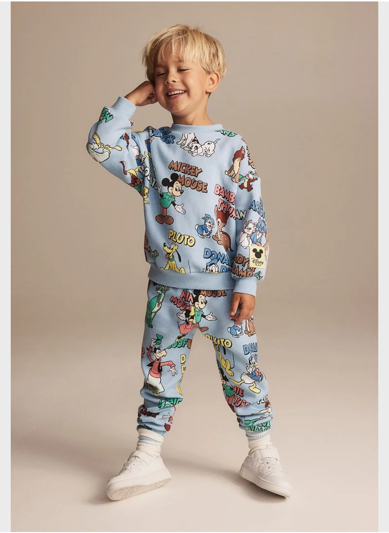 H&M Kids Aop Sweatshirt & Sweatpants Set