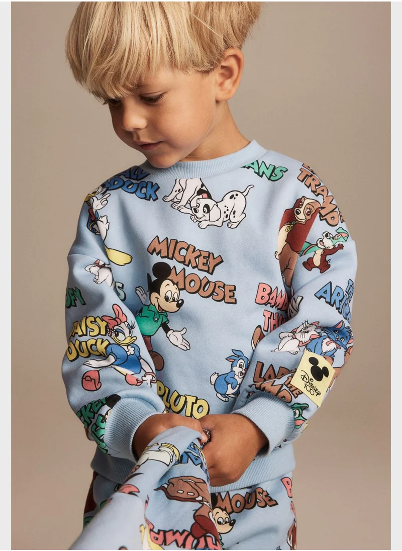 H&M Kids Aop Sweatshirt & Sweatpants Set