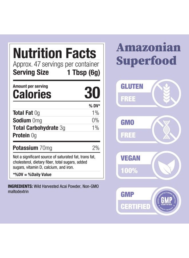 Nature Restore Wild Harvested Acai Berry Powder, 10 Ounces, Non GMO, Gluten Free, Brazilian Wild Grown - Image 3