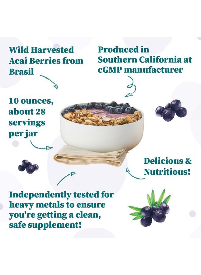 Nature Restore Wild Harvested Acai Berry Powder, 10 Ounces, Non GMO, Gluten Free, Brazilian Wild Grown - Image 4