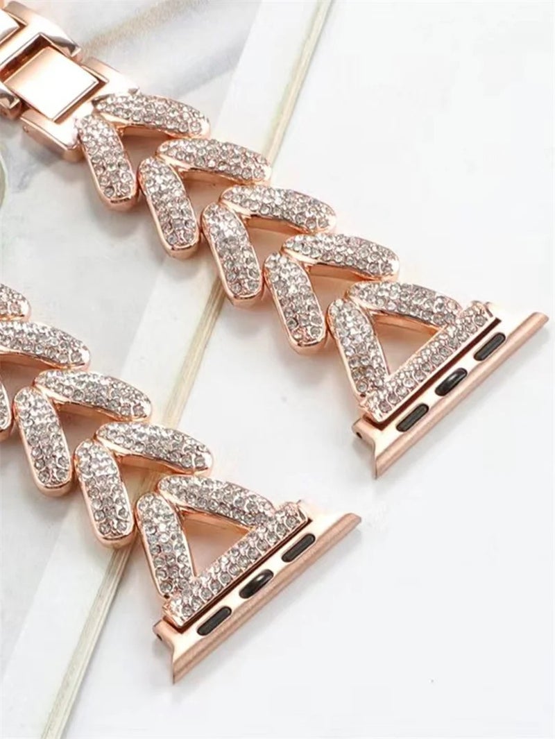 Bluejw Premium Aluminum-Zinc Alloy Diamond Watch Band for iWatch Ultra & Series 4-5, 49mm - Replacement Metal Strap - Image 1